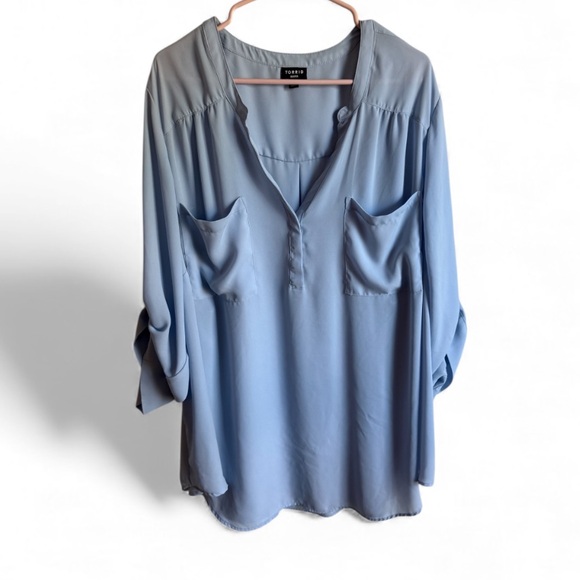 🩵Kentucky Blue Size 5X✨Blouse - Picture 2 of 7